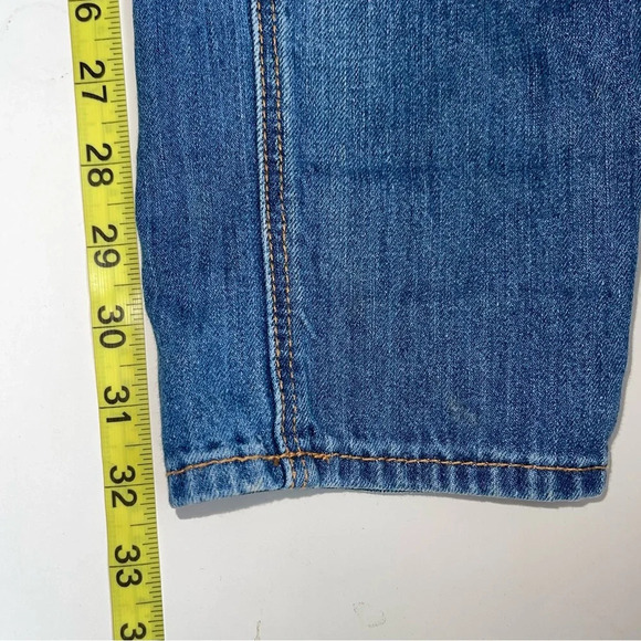 American Eagle Medium Wash Button Fly Destructed Tomgirl Jeans 2 X-long Women’s - Picture 10 of 13